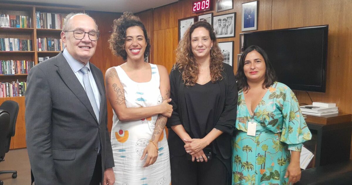 Talíria Petrone e Monica Benicio se reúnem com Gilmar Mendes para pedir ao STF liminar que inclua filiação homoparental nos registros