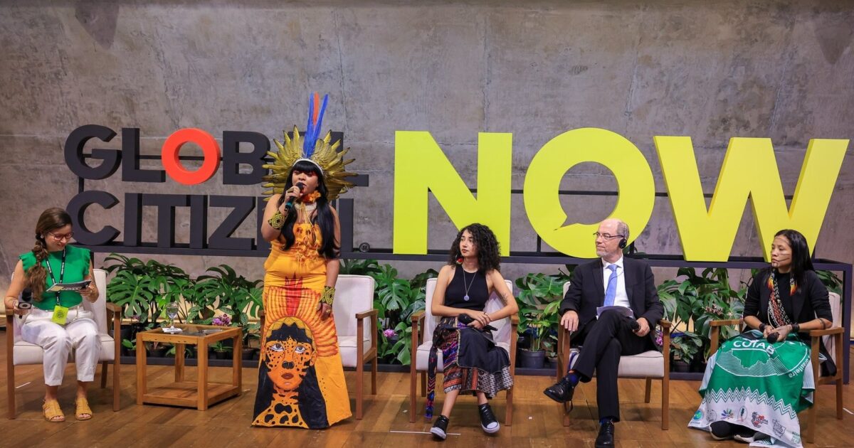 Deputada Célia Xakriabá participa de painel no G20 e defende a Amazônia e o Cerrado