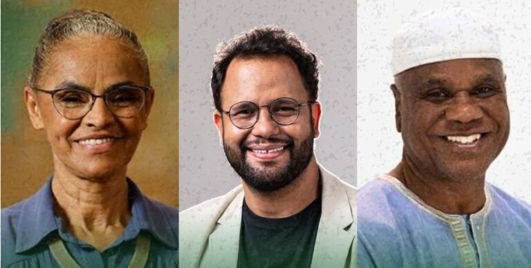 Deputado Henrique Vieira recebe a ministra Marina Silva em evento contra anistia de golpistas e em defesa do Estado laico, no Rio de Janeiro