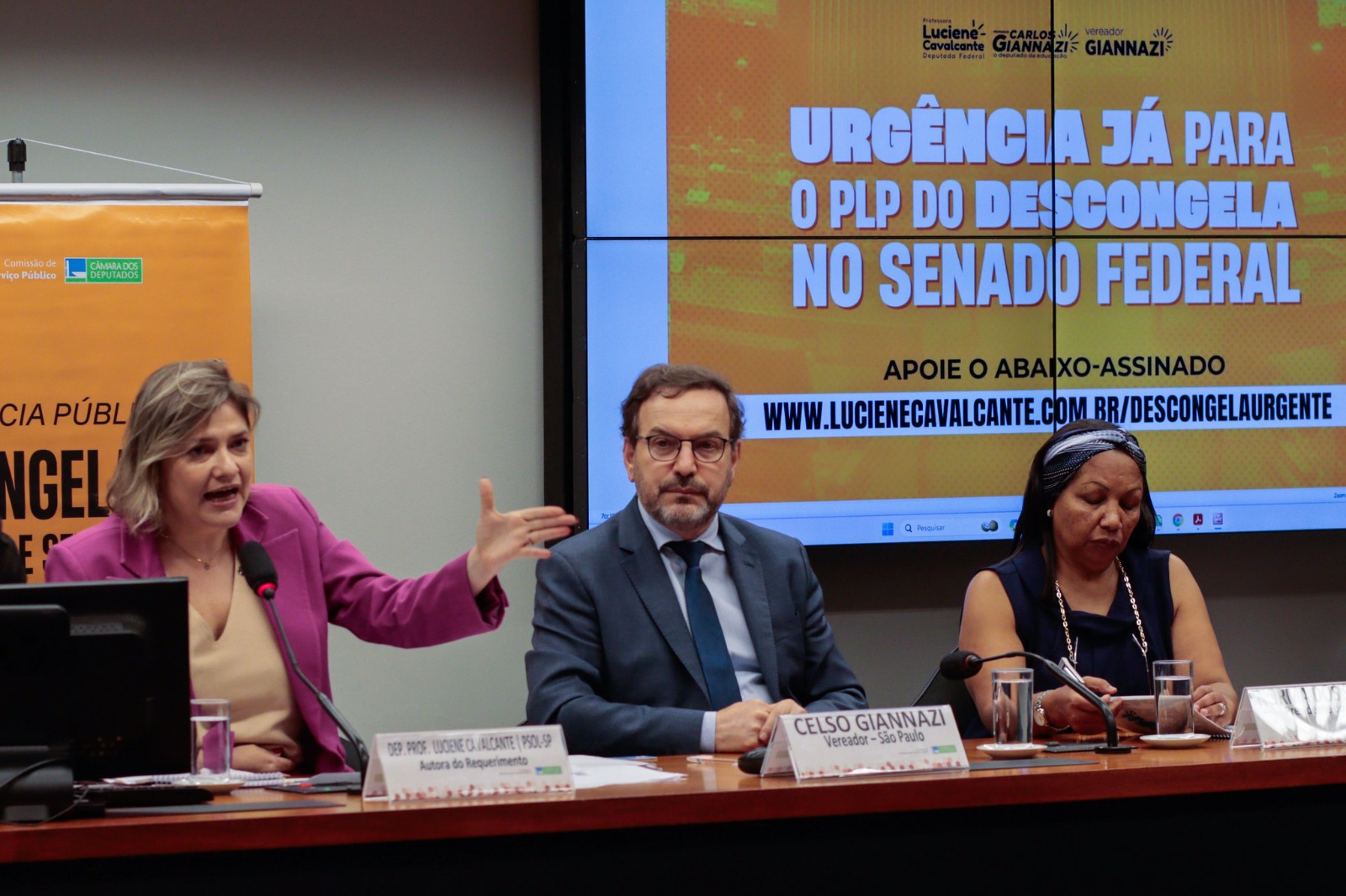 Deputada Professora Luciene faz campanha de combate às fake news contra o Descongela Já